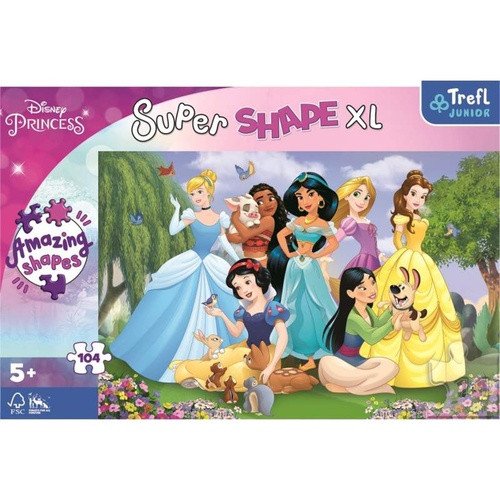 Trefl Puzzle Super Shape XL Disney princezny V zahradě 104 dílků