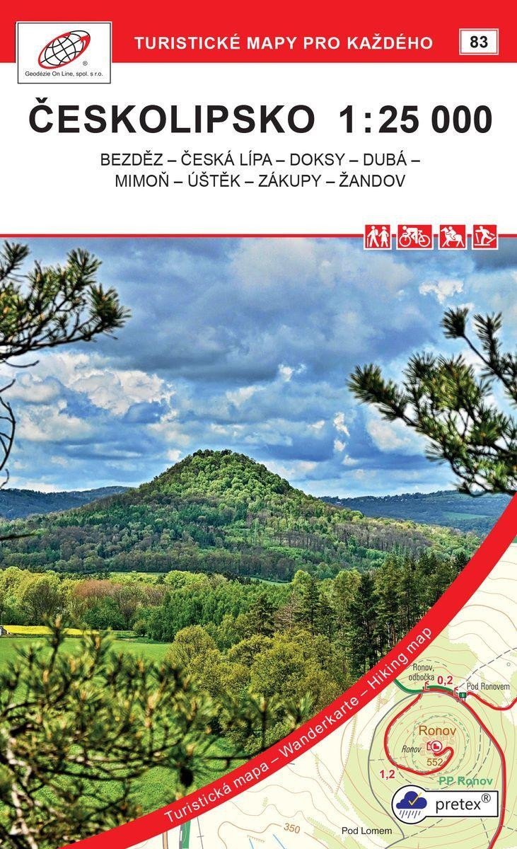 Českolipsko 125 000 83 Turistické mapy pro kažhého