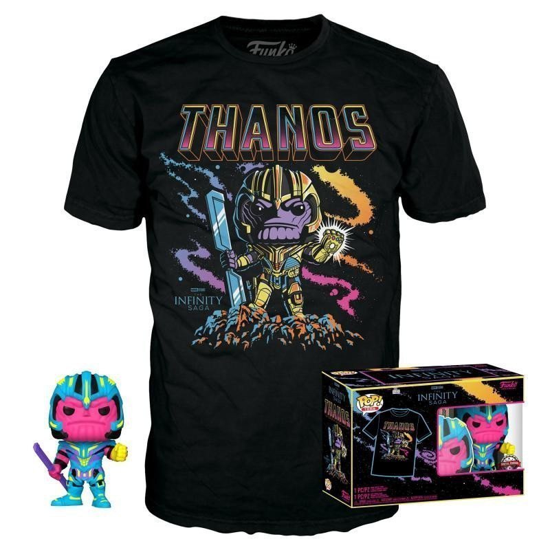 Funko POP Tee Marvel - Thanos BlackLight special edition velikost trička XL