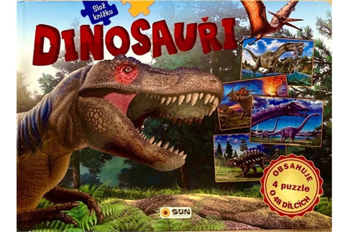 Dinosauři - Slož si knížku 4 puzzle o 48 dílcích