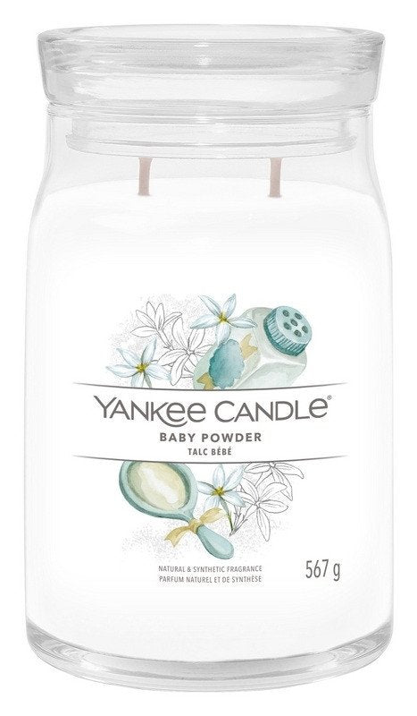 YANKEE CANDLE Baby Powder svíčka 567g 2 knoty Signature velký