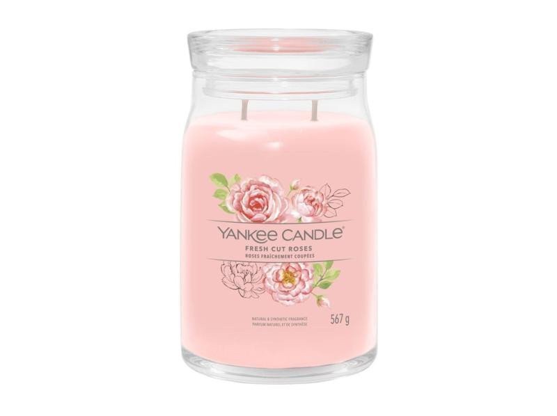 YANKEE CANDLE Fresh Cut Roses svíčka 567g 2 knoty Signature velký