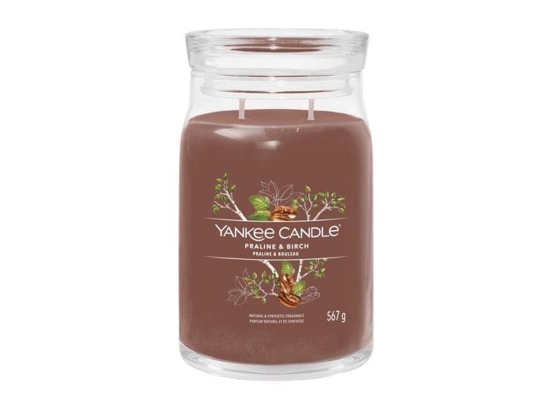 YANKEE CANDLE Praline Birch svíčka 567g 2 knoty Signature velký