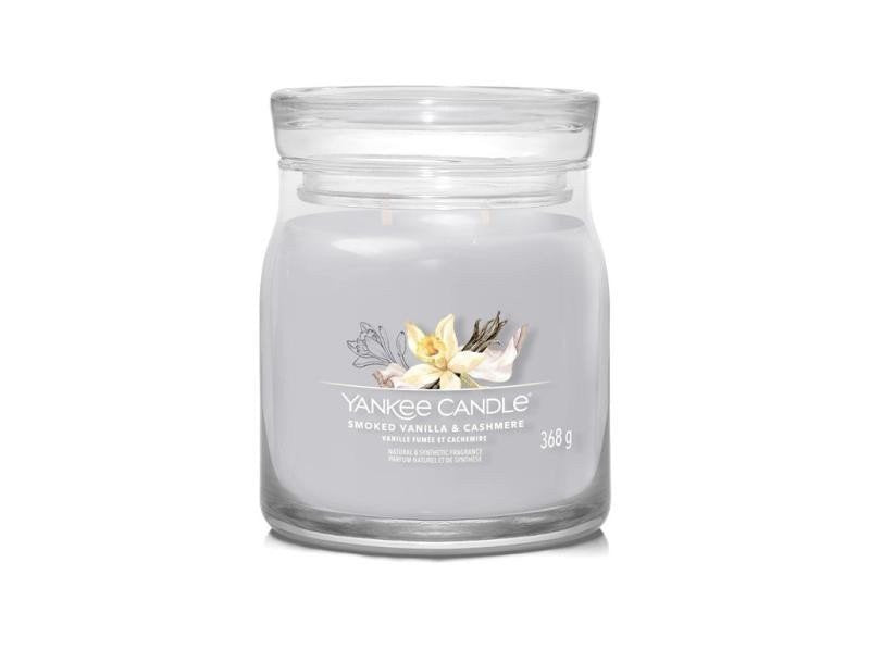 YANKEE CANDLE Smoked Vanilla Cashmere svíčka 368g 2 knoty Signature střední