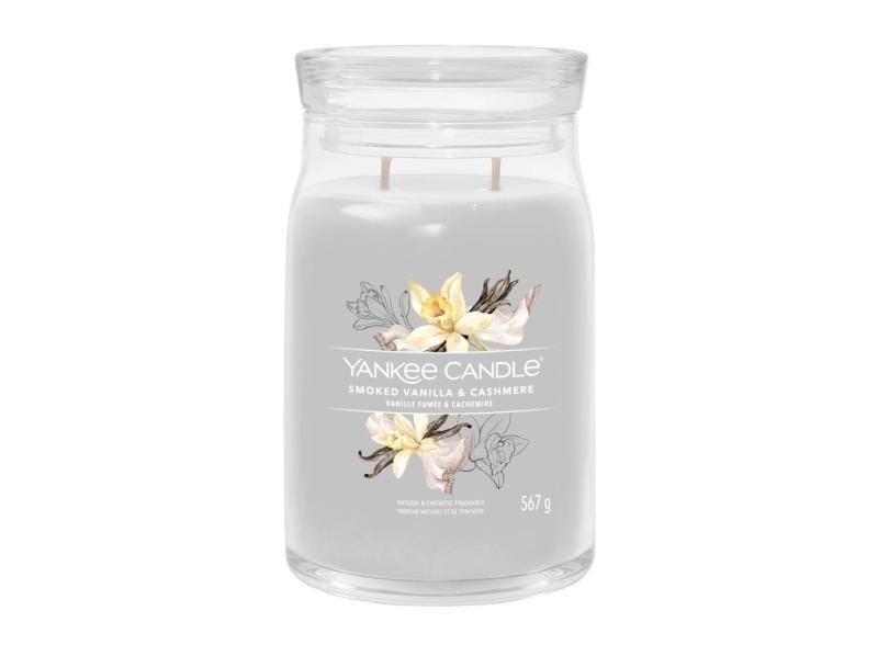 YANKEE CANDLE Smoked Vanilla Cashmere svíčka 567g 2 knoty Signature velký