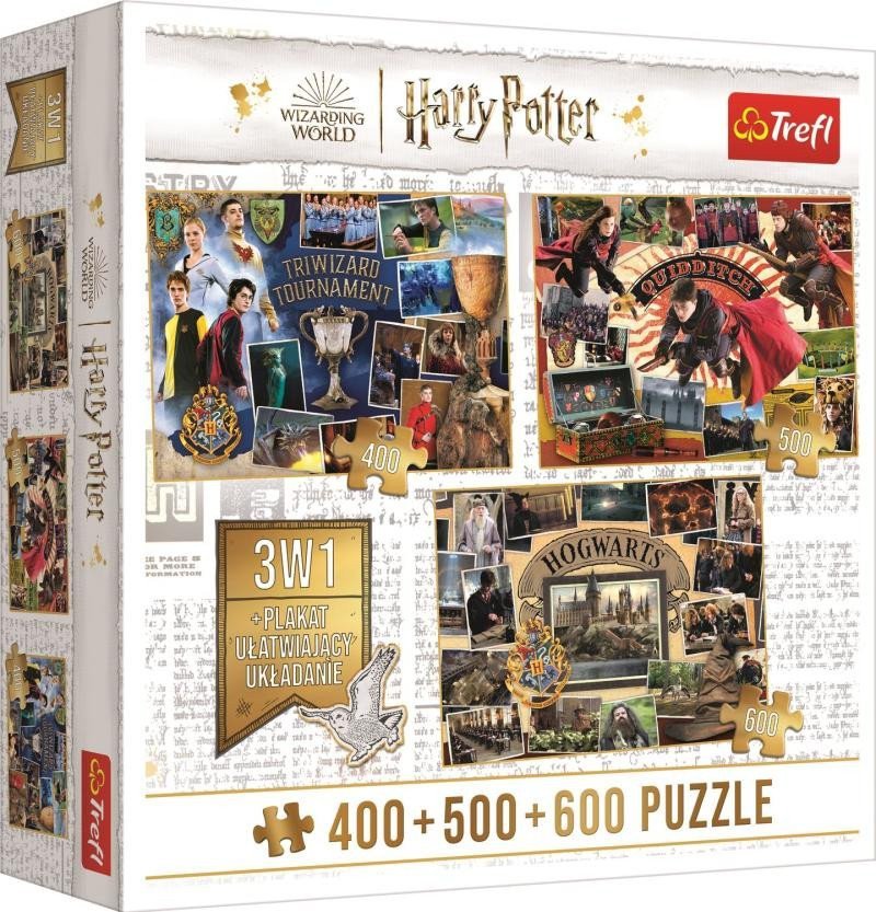Trefl Puzzle Harry Potter Turnaj tří kouzelníků Famfrpál a Bradavice 400 500 600 dílků