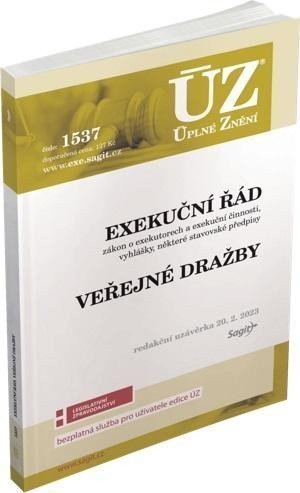 ÚZ 1537 Exekuční řád Veřejné dražby