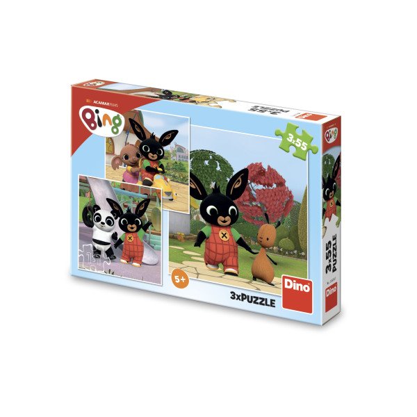 Puzzle Bing si hraje 3x55 dílků