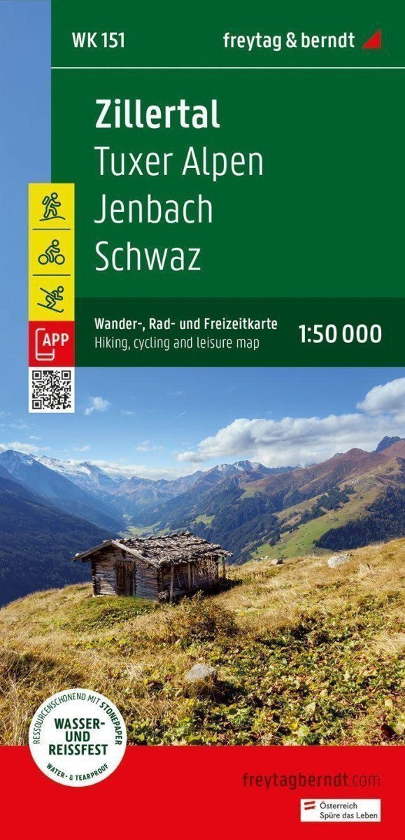 Zillertal 150 000 turistická a cykloturistická mapa