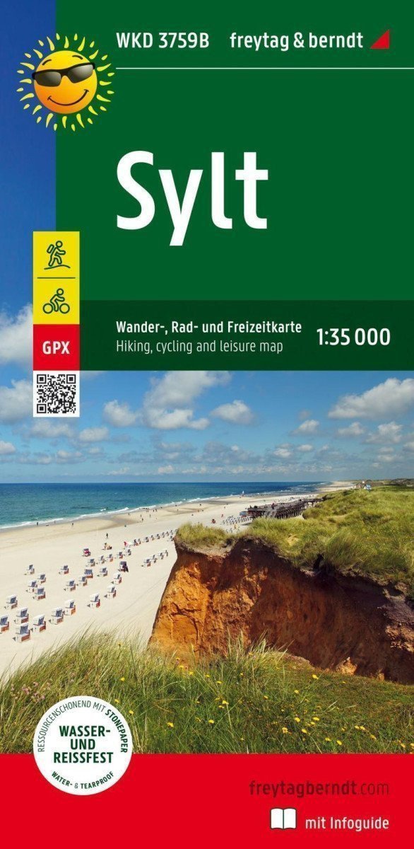 Sylt 135 000 turistická a cykloturistická mapa s informačním průvodcem