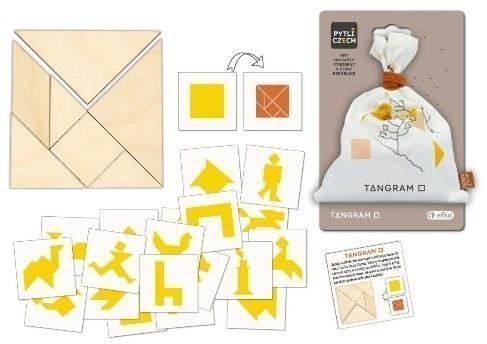 Pytlíczech Tangram čtverec - dřevěné hlavolamy do kapsy