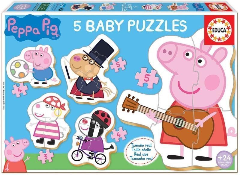 Trefl Puzzle Baby Prasátko Peppa 2 5v1 3-5 dílků