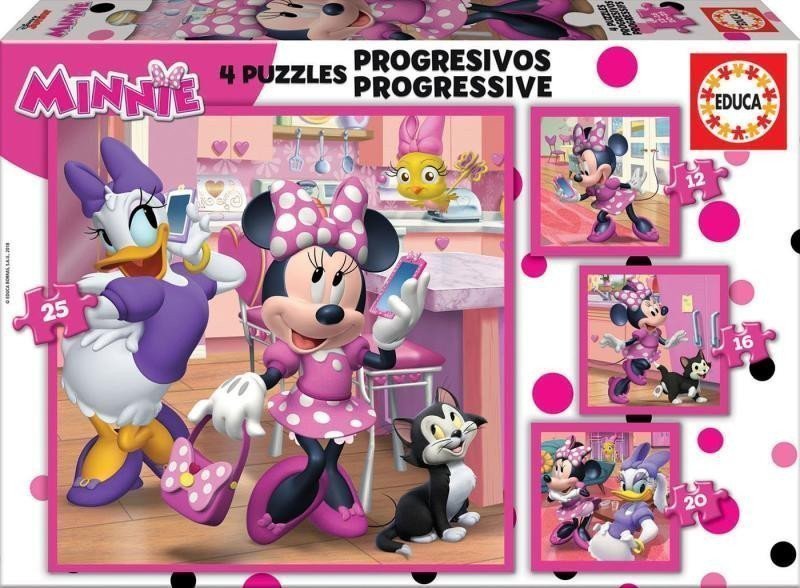 Puzzle Minnie a Daisy 4v1 12162025 dílků