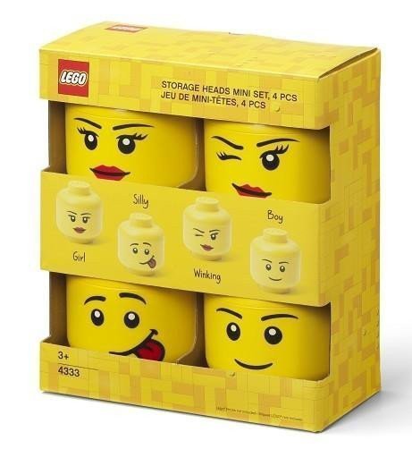 LEGO úložná hlava mini - sada 4 ks