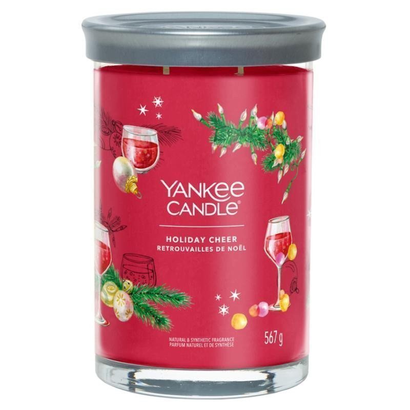 YANKEE CANDLE Holiday Cheer svíčka 567g 2 knoty Signature velký