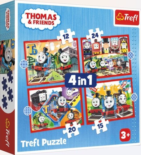 Trefl Puzzle Mašinka Tomáš 4v1 (12,15,20,24 dílků)