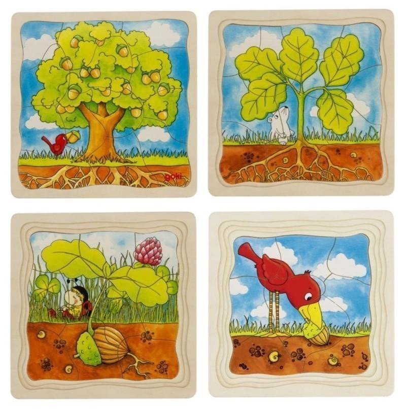 Goki Puzzle Strom vývojové - dřevěné