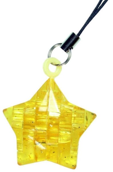 3D Crystal puzzle přívěsek Hvězda mini 14 dílků