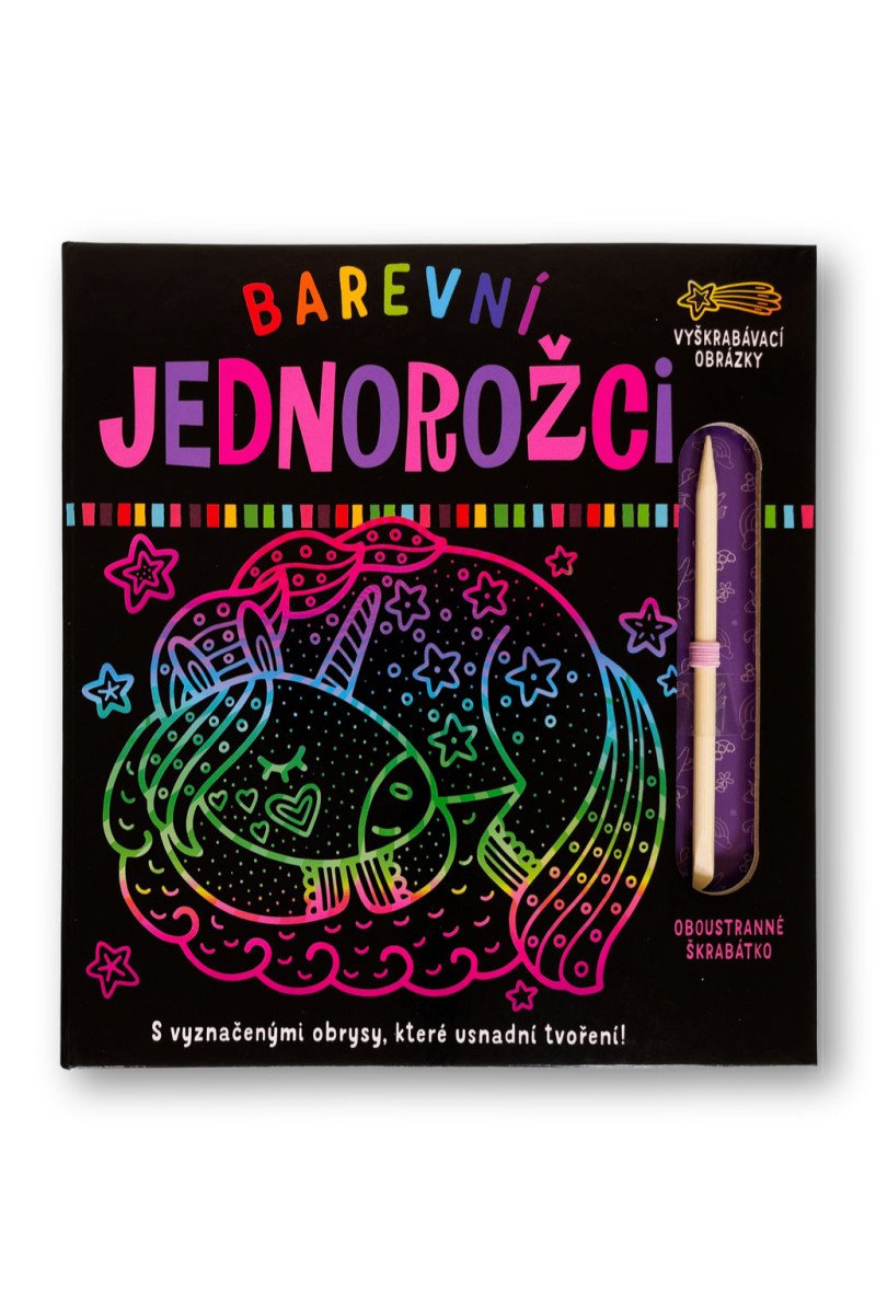 Barevní jednorožci - Vyškrabávací obrázky