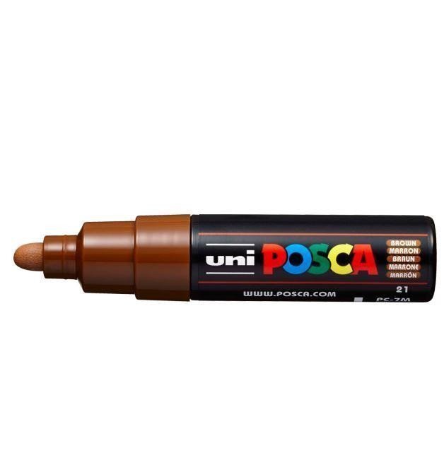 Posca akrylový popisovač PC-7M 45 - 55 mm hnědá s kulatým silným hrotem