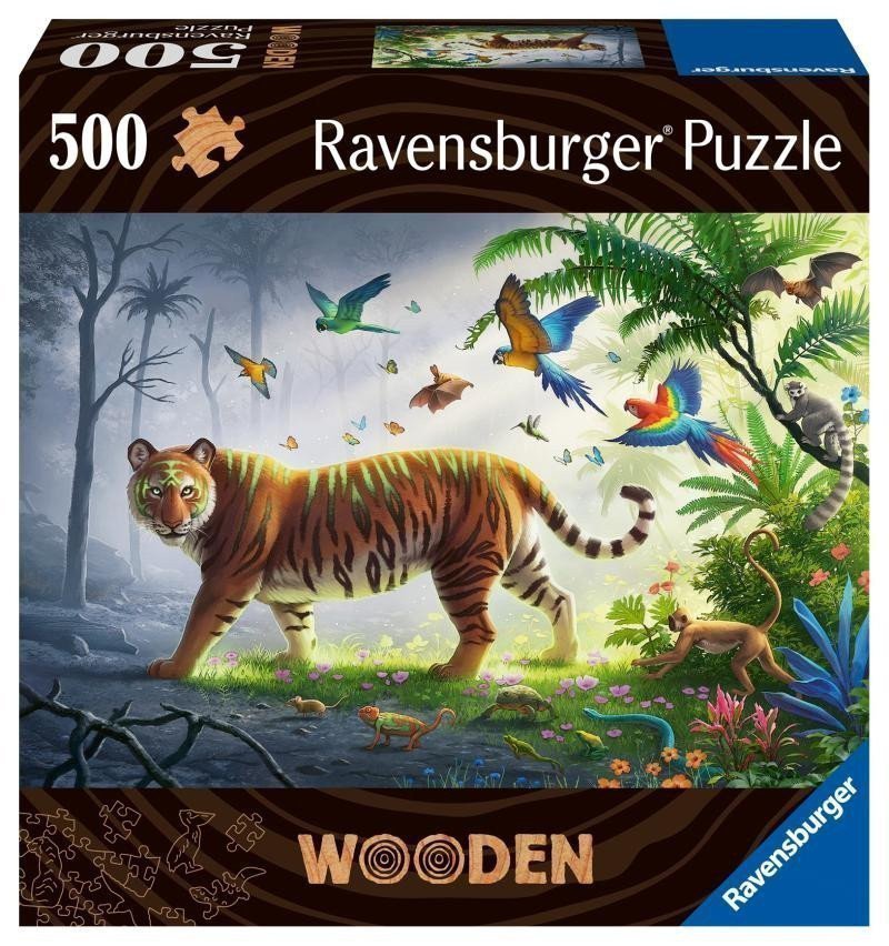 Puzzle Tygr v džungli 500 dílků dřevěné
