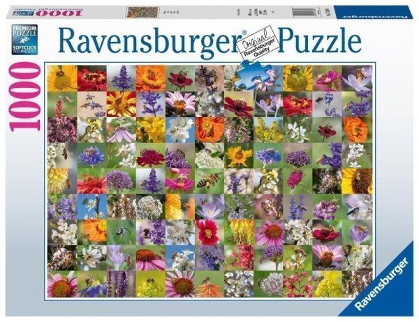 Puzzle Včely na květinách 1000 dílků