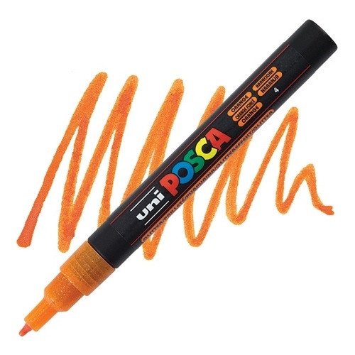 Posca akrylový popisovač PC-3ML 09 - 13 mm třpytivě oranžová tenký kulatý hrot