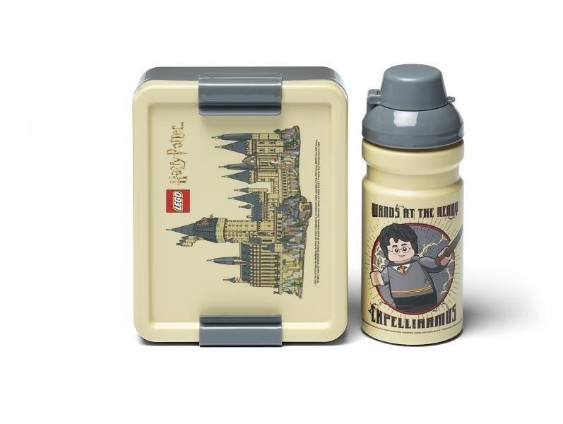 LEGO Harry Potter svačinový set láhev 390 ml a box - Bradavice