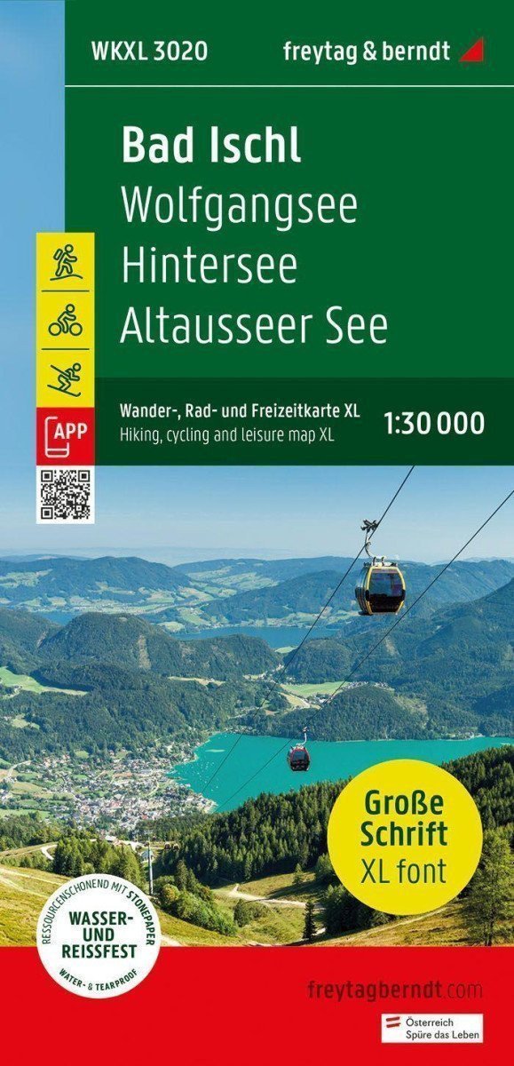 Bad Ischl 130 000 turistická cyklistická a rekreační mapa
