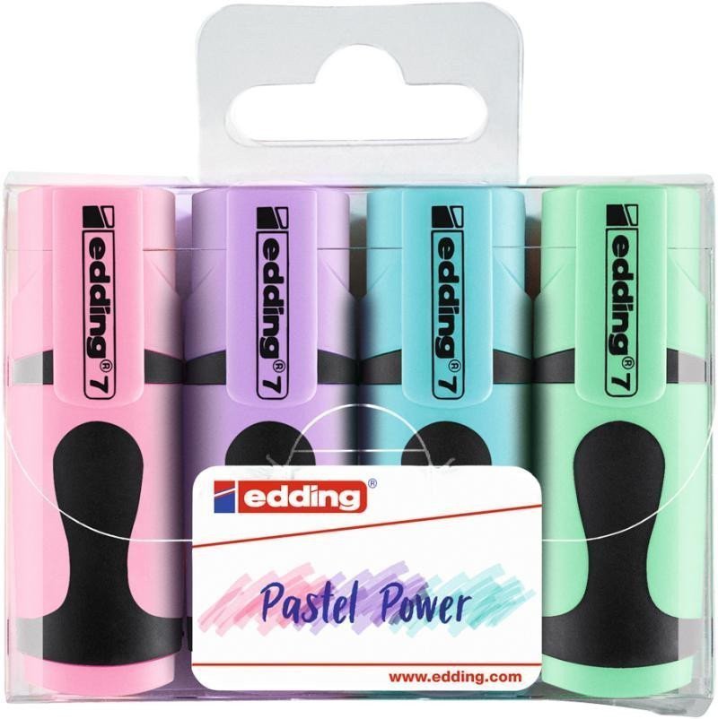 Edding Zvýrazňovače mini 7 - Pastel sada 4 ks