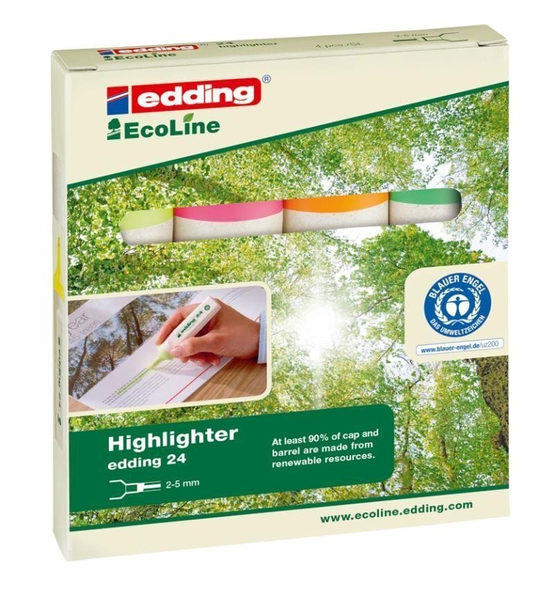 Edding Zvýrazňovač 24 EcoLine - Neon sada 4 ks