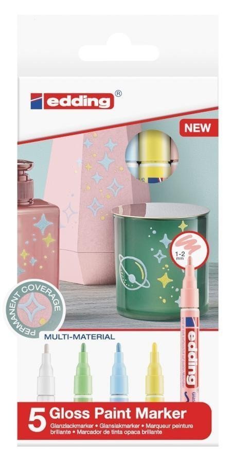 Edding Lakový popisovač 751 - Pastel sada 5 ks