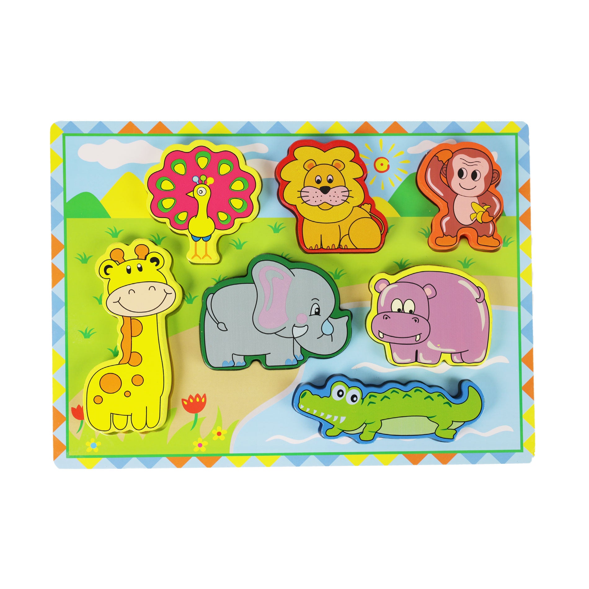 Wooden inset puzzle safari animals