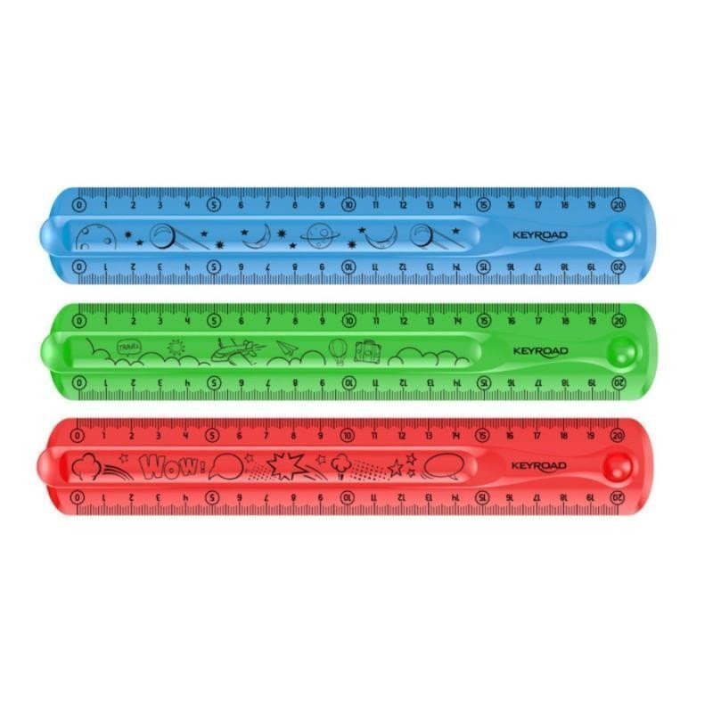 Keyroad Pravítko Flexi 20 cm - mix motivů
