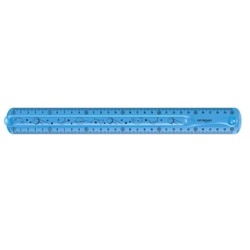 Keyroad Pravítko Flexi 30 cm - modré