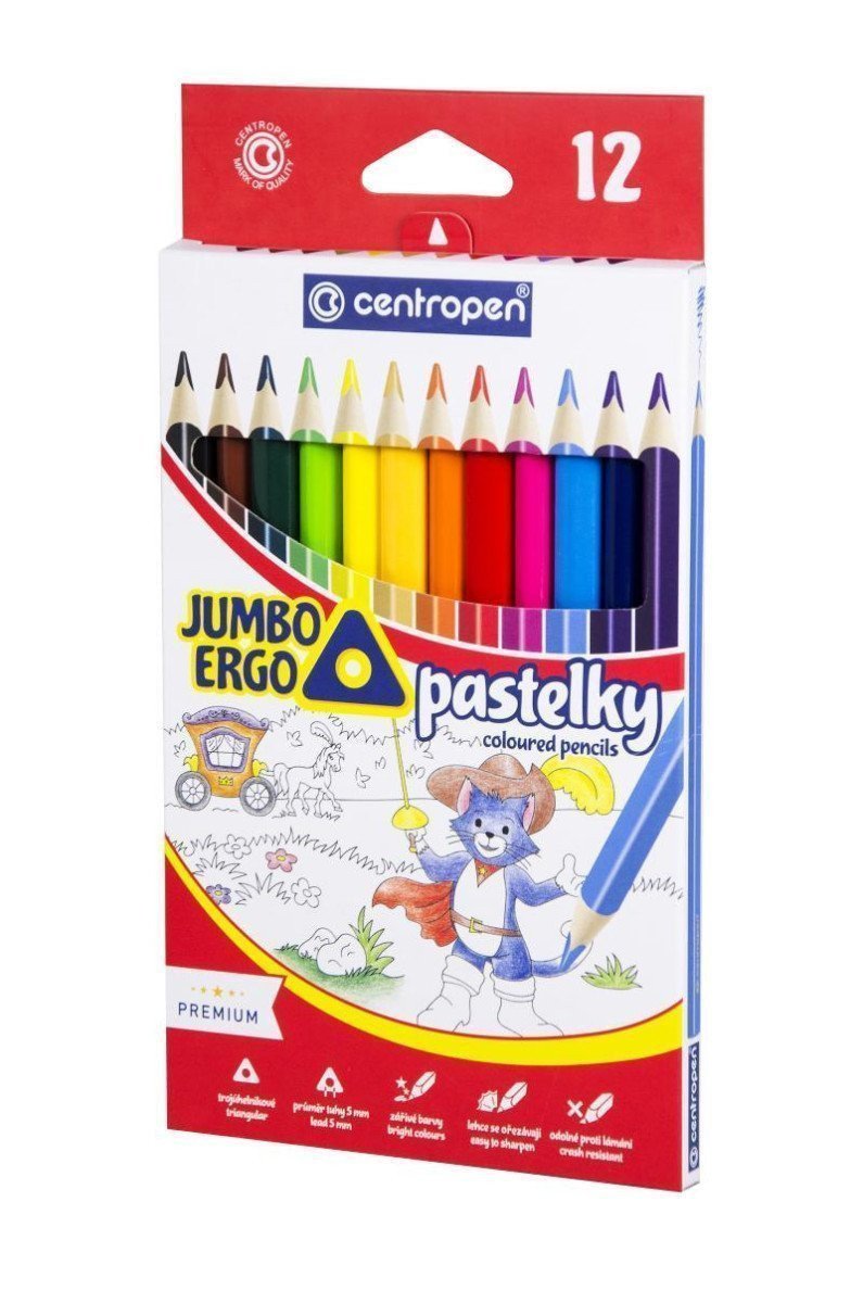 Centropen Pastelky 9522 Jumbo trojhranné 12 ks