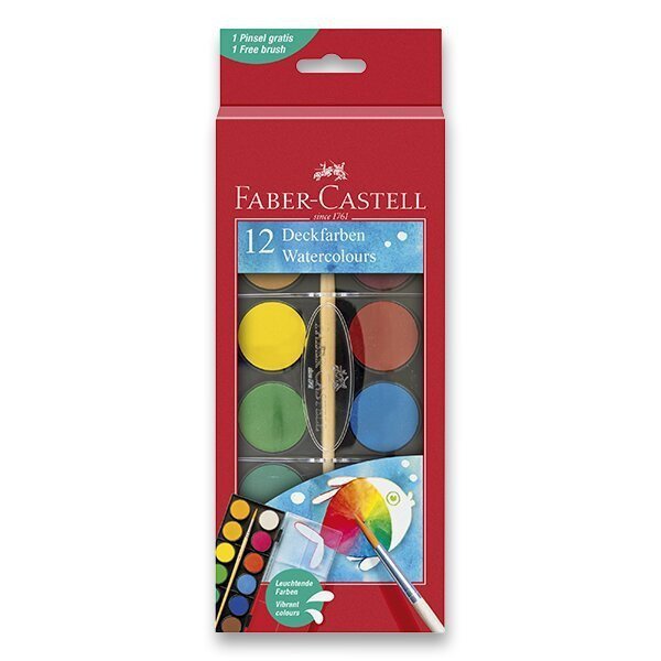 Faber - Castell Vodové barvy 24 mm - 12 barev