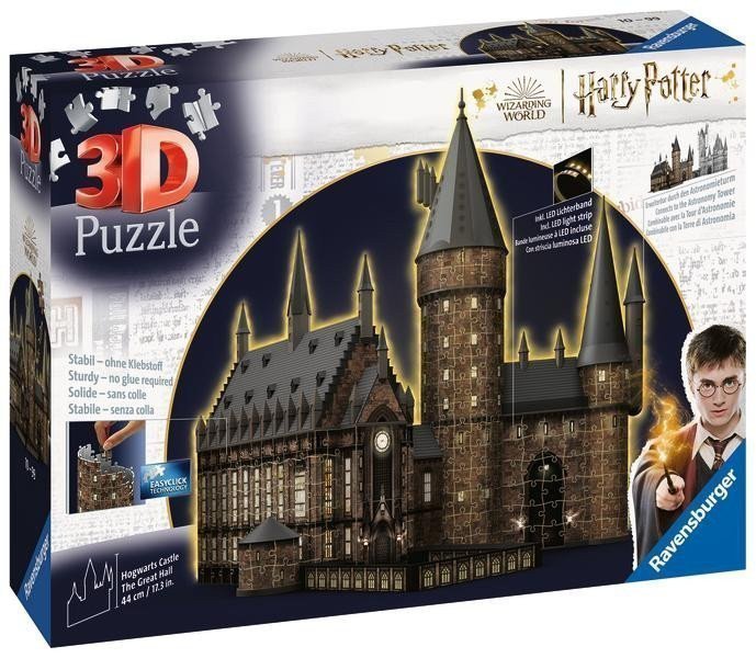 3D Puzzle Harry Potter Bradavický hradVelká síň 540 dílků noční edice