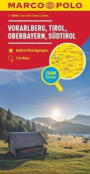 Rakousko č. 3 - Vorarlbersko, Tyrolsko 1:200 000 / regionální mapa (2022)