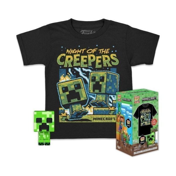 Funko Pocket POP&Tee: Minecraft - Blue Creeper (velikost L)