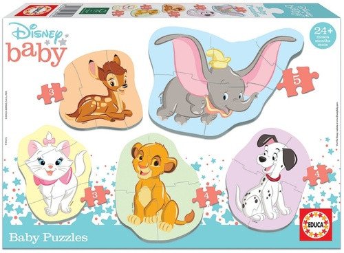 Puzzle baby Disney zvířata 2 5v1 3-5 dílků