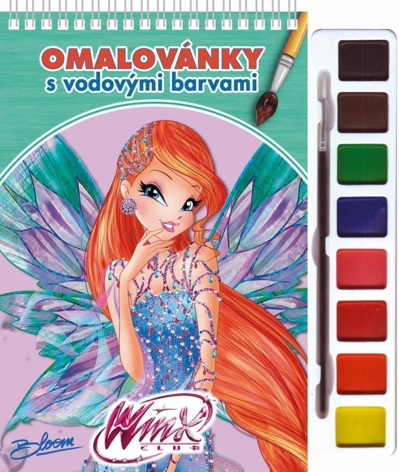 Winx Club Bloom - Omalovánky s vodovými barvami zelená
