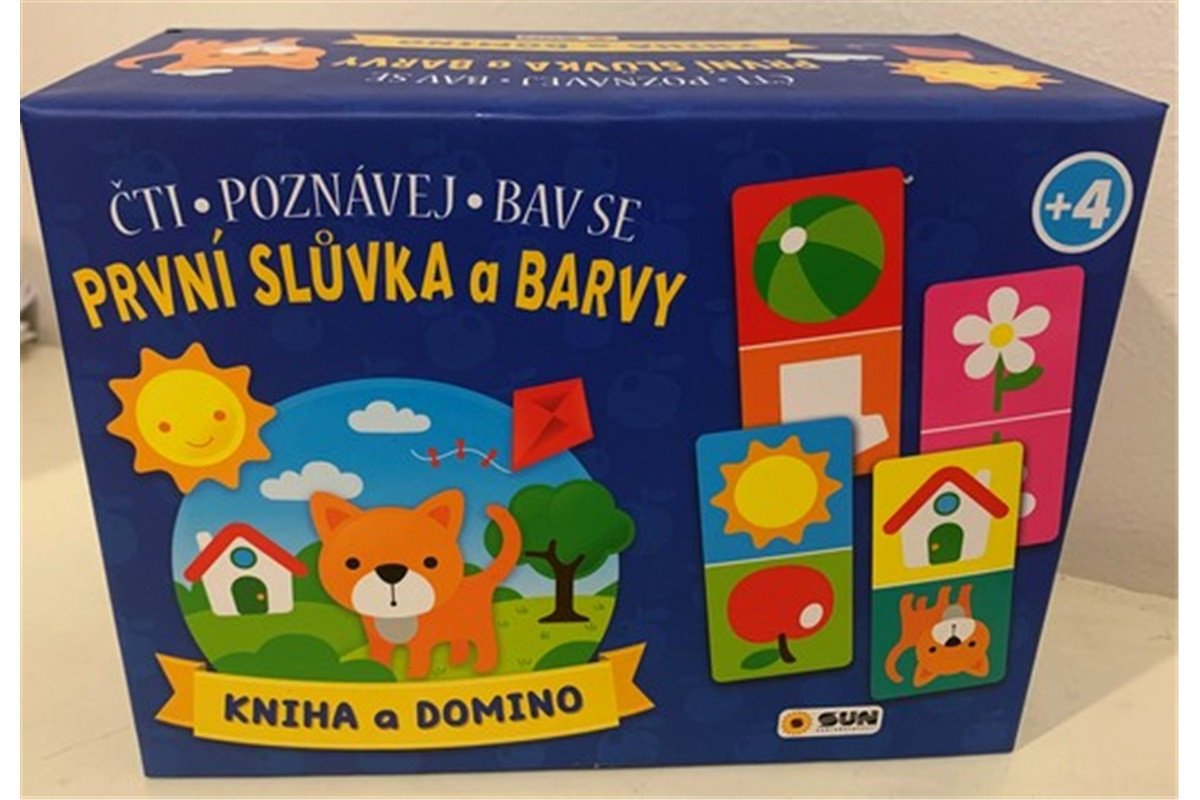 Kniha a Domino První slůvka a Barvy - čti poznávej bav se