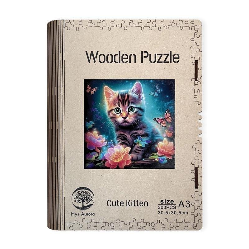 Dřevěné puzzleKotě A3