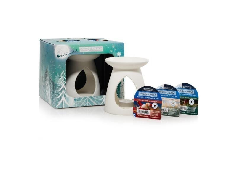 YANKEE CANDLE dárková sada Aromalampa 3 ks vosk 1 ks čajová svíčka