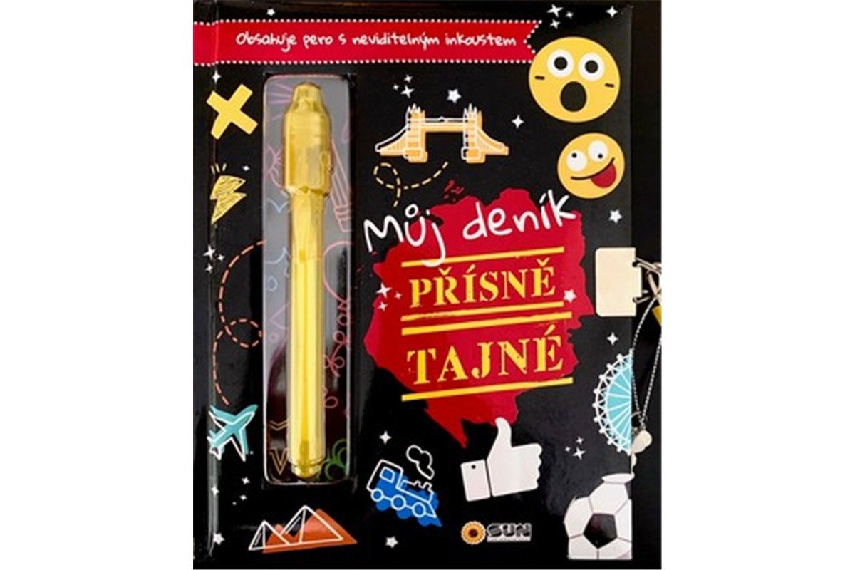 Můj tajný deník na klíček Přísně tajné černý