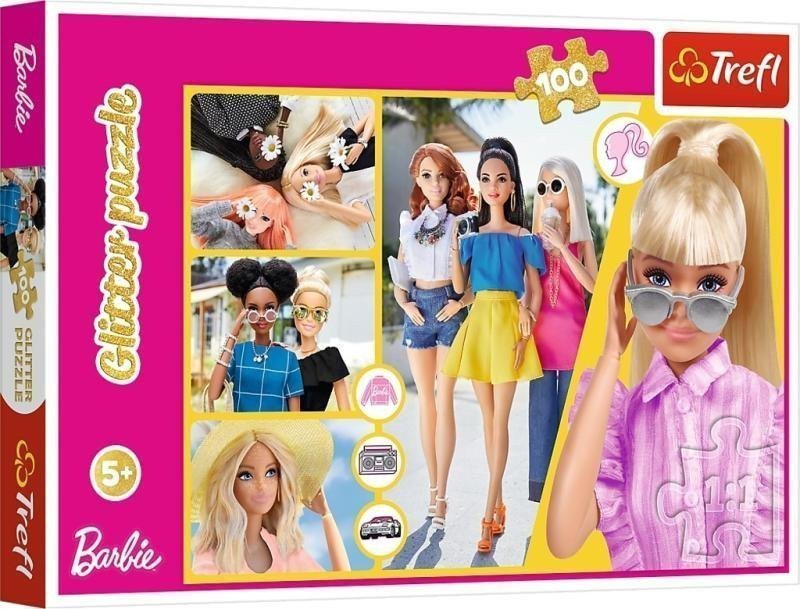 Puzzle Barbie100 dílků třpytivé