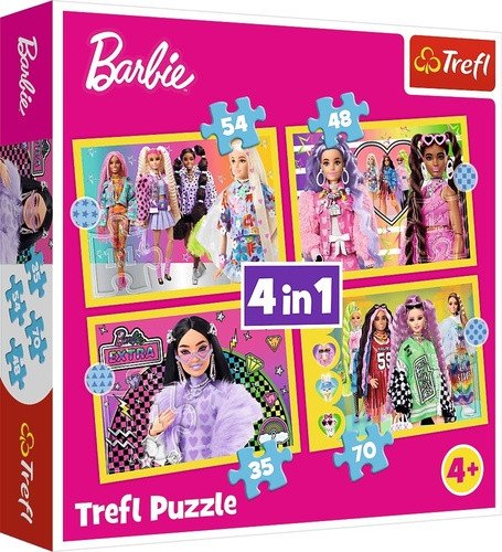 Puzzle Veselý svět Barbie/4v1 (35,48,54,