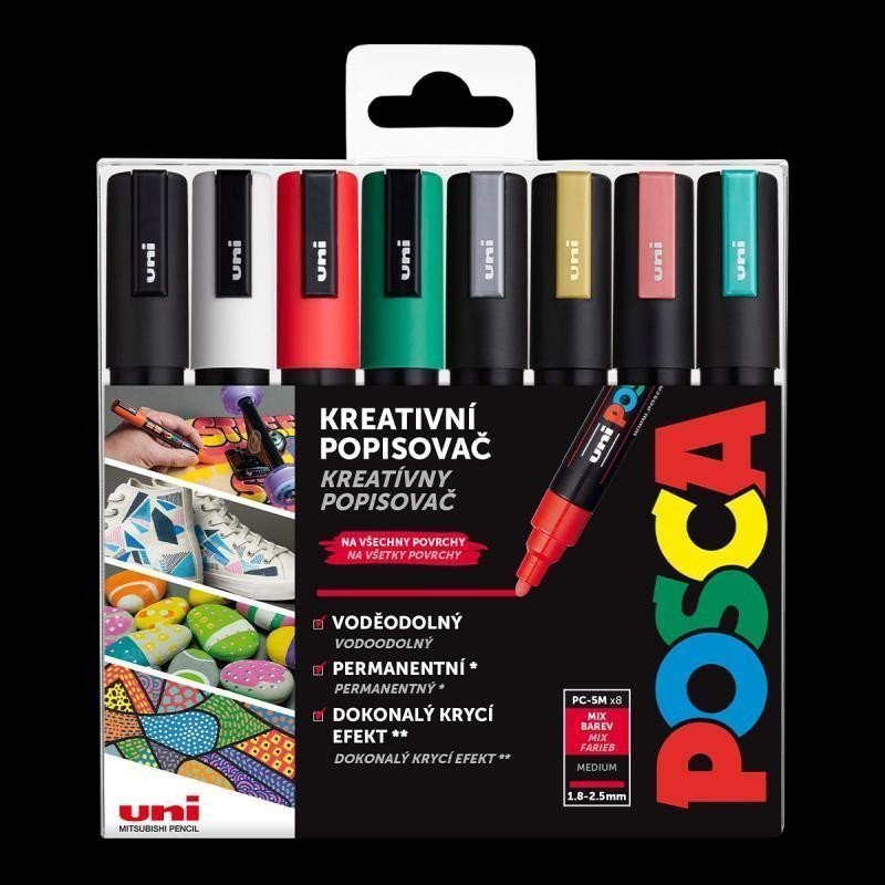 Posca sada popisovačů 18 - 25 mm - Christmas 8 ks