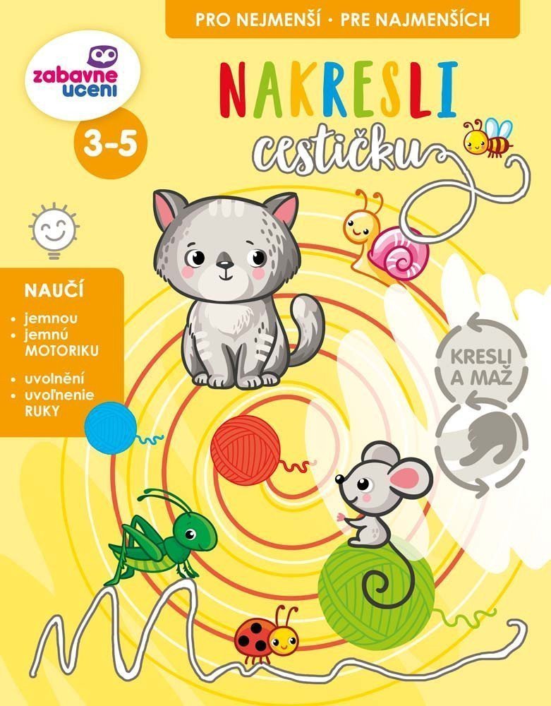 Kresli a maž - Nakresli cestičku stíratelný sešit